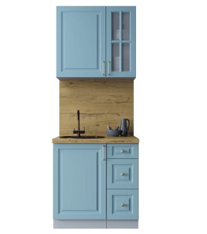 ГОТОВАЯ КУХНЯ ШАТО SOFT-TOUCH 0,8А (ОКЕАН/ ОКЕАН)