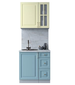 ГОТОВАЯ КУХНЯ ШАТО SOFT-TOUCH 0,8А (КАШЕМИР/ ОКЕАН)