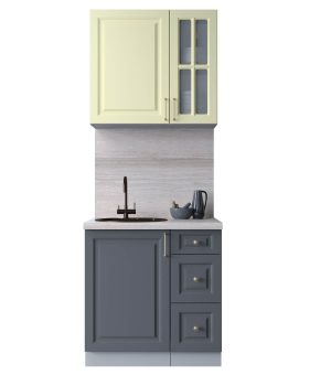 ГОТОВАЯ КУХНЯ ШАТО SOFT-TOUCH 0,8А (КАШЕМИР/ ПЕПЕЛ)