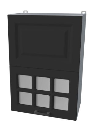 ШКАФ ВЕРХНИЙ ДЕКО SOFT-TOUCH ВШ50-720-2ДГ(1СТ) HERMES (ПЕПЕЛ)