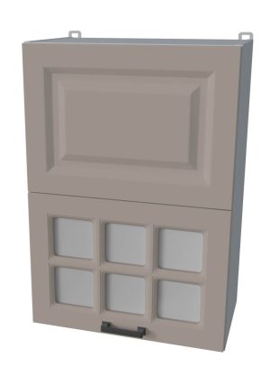 ШКАФ ВЕРХНИЙ ДЕКО SOFT-TOUCH ВШ50-720-2ДГ(1СТ) HERMES (ЛУНА)