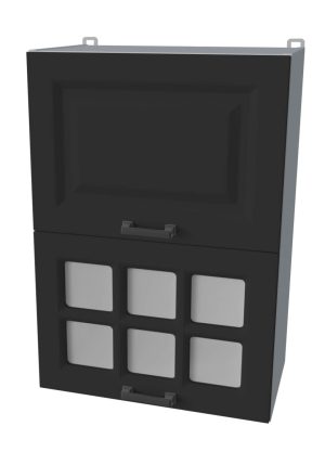 ШКАФ ВЕРХНИЙ ДЕКО SOFT-TOUCH ВШ50-720-2ДГ(1СТ) (ПЕПЕЛ)