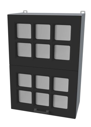 ШКАФ ВЕРХНИЙ ДЕКО SOFT-TOUCH ВШ50-720-2ДГ(2СТ) HERMES (ПЕПЕЛ)