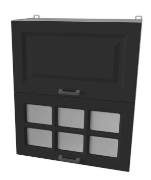 ШКАФ ВЕРХНИЙ ДЕКО SOFT-TOUCH ВШ60-720-2ДГ(1СТ) (ПЕПЕЛ)