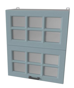 ШКАФ ВЕРХНИЙ ДЕКО SOFT-TOUCH ВШ60-720-2ДГ(2СТ) HERMES (ОКЕАН)