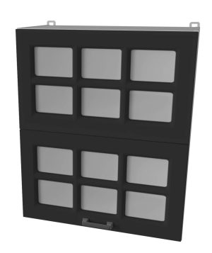 ШКАФ ВЕРХНИЙ ДЕКО SOFT-TOUCH ВШ60-720-2ДГ(2СТ) HERMES (ПЕПЕЛ)