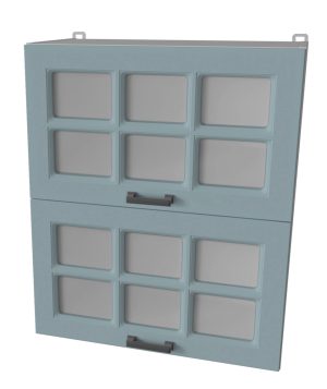 ШКАФ ВЕРХНИЙ ДЕКО SOFT-TOUCH ВШ60-720-2ДГ(2СТ) (ОКЕАН)