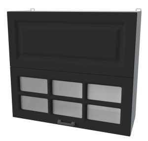 ШКАФ ВЕРХНИЙ ДЕКО SOFT-TOUCH ВШ80-720-2ДГ(1СТ) HERMES (ПЕПЕЛ)