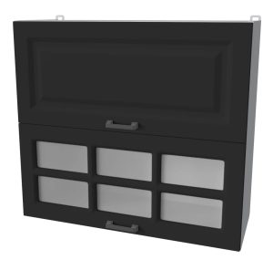 ШКАФ ВЕРХНИЙ ДЕКО SOFT-TOUCH ВШ80-720-2ДГ(1СТ) (ПЕПЕЛ)