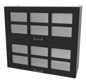 ШКАФ ВЕРХНИЙ ДЕКО SOFT-TOUCH ВШ80-720-2ДГ(2СТ) (ПЕПЕЛ)