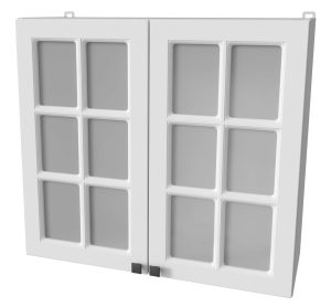 ШКАФ ВЕРХНИЙ ДЕКО SOFT-TOUCH ВШ80СТ-720-2ДВ (БЕЛЫЙ)