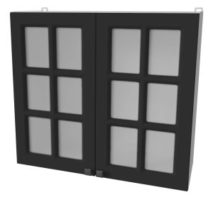 ШКАФ ВЕРХНИЙ ДЕКО SOFT-TOUCH ВШ80СТ-720-2ДВ (ПЕПЕЛ)