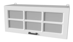 ШКАФ ВЕРХНИЙ ПОД ВЫТЯЖКУ ДЕКО SOFT-TOUCH ВШГ80СТ-360 (БЕЛЫЙ)