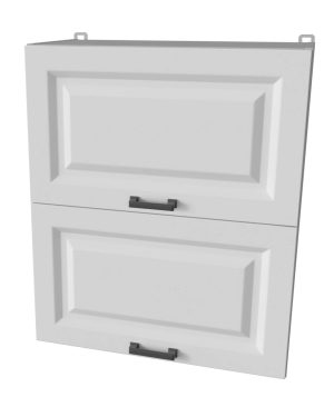 ШКАФ ВЕРХНИЙ ПОД СУШКУ ДЕКО SOFT-TOUCH ВШС60-720-2ДГ (БЕЛЫЙ)
