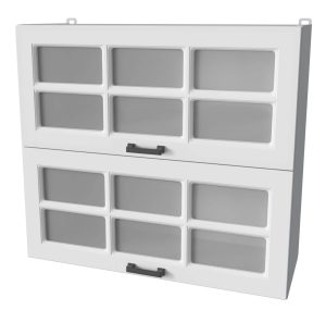 ШКАФ ВЕРХНИЙ ПОД СУШКУ ДЕКО SOFT-TOUCH ВШС80-720-2ДГ(2СТ) (БЕЛЫЙ)