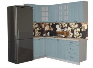 ГОТОВАЯ КУХНЯ ДЕКО SOFT-TOUCH 1,2Х2,2 (ОКЕАН/ ОКЕАН)