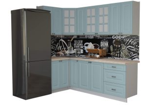 ГОТОВАЯ КУХНЯ ДЕКО SOFT-TOUCH 1,2Х2,3 (ОКЕАН/ ОКЕАН)