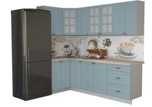 ГОТОВАЯ КУХНЯ ДЕКО SOFT-TOUCH 1,2Х2,4 (ОКЕАН/ ОКЕАН)