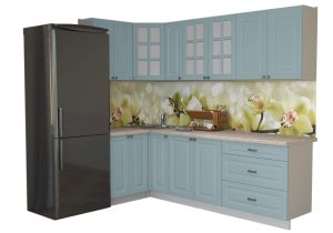 ГОТОВАЯ КУХНЯ ДЕКО SOFT-TOUCH 1,2Х2,5 (ОКЕАН/ ОКЕАН)
