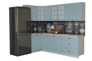 ГОТОВАЯ КУХНЯ ДЕКО SOFT-TOUCH 1,2Х2,6 (ОКЕАН/ ОКЕАН)