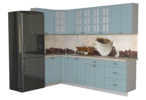 ГОТОВАЯ КУХНЯ ДЕКО SOFT-TOUCH 1,2Х2,7 (ОКЕАН/ ОКЕАН)