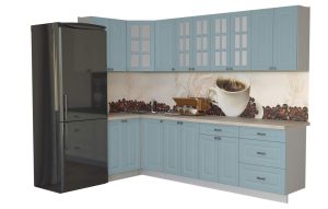 ГОТОВАЯ КУХНЯ ДЕКО SOFT-TOUCH 1,2Х2,8 (ОКЕАН/ ОКЕАН)