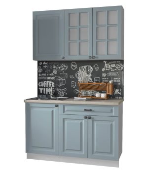 ГОТОВАЯ КУХНЯ ДЕКО SOFT-TOUCH 1,3А (ОКЕАН/ ОКЕАН)