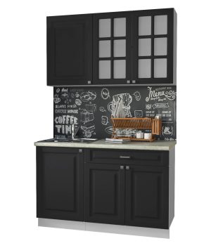 ГОТОВАЯ КУХНЯ ДЕКО SOFT-TOUCH 1,3А (ПЕПЕЛ/ ПЕПЕЛ)