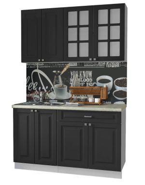 ГОТОВАЯ КУХНЯ ДЕКО SOFT-TOUCH 1,4А (ПЕПЕЛ/ ПЕПЕЛ)