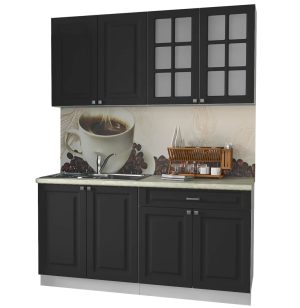 ГОТОВАЯ КУХНЯ ДЕКО SOFT-TOUCH 1,6А (ПЕПЕЛ/ ПЕПЕЛ)