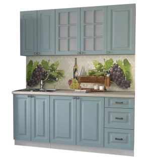 ГОТОВАЯ КУХНЯ ДЕКО SOFT-TOUCH 1,8А (ОКЕАН/ ОКЕАН)