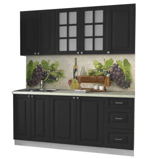 ГОТОВАЯ КУХНЯ ДЕКО SOFT-TOUCH 1,8А (ПЕПЕЛ/ ПЕПЕЛ)