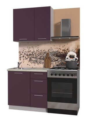 ГОТОВАЯ КУХНЯ ПЛАСТИК 0,9А (СЛИВА/ СЛИВА)