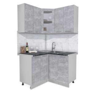 ГОТОВАЯ КУХНЯ МИЛА 1,2X1,2 (БЕТОН/ БЕТОН)