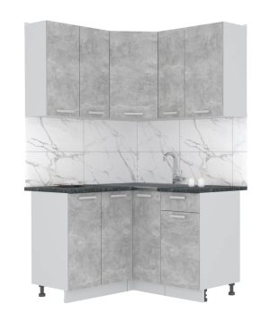 ГОТОВАЯ КУХНЯ ЛАЙТ 1,2X1,3 (БЕТОН/ БЕТОН)