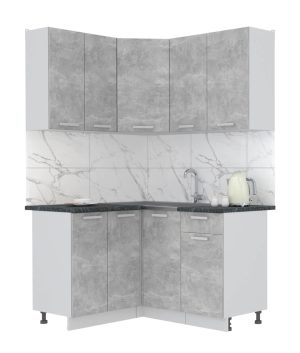 ГОТОВАЯ КУХНЯ ЛАЙТ 1,2X1,4 (БЕТОН/ БЕТОН)