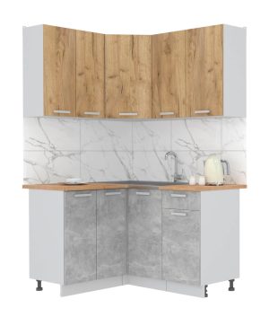 ГОТОВАЯ КУХНЯ ЛАЙТ 1,2X1,4 (ДУБ ЗОЛОТОЙ/ БЕТОН)