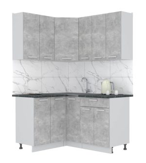 ГОТОВАЯ КУХНЯ ЛАЙТ 1,2X1,5 (БЕТОН/ БЕТОН)