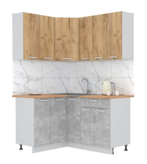 ГОТОВАЯ КУХНЯ ЛАЙТ 1,2X1,5 (ДУБ ЗОЛОТОЙ/ БЕТОН)