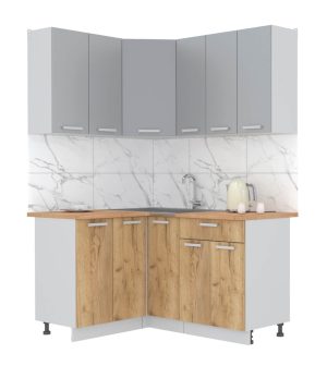 ГОТОВАЯ КУХНЯ ЛАЙТ 1,2X1,5 (СЕРЕБРО/ ДУБ ЗОЛОТОЙ)