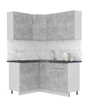 ГОТОВАЯ КУХНЯ ЛАЙТ 1,2X1,6 (БЕТОН/ БЕТОН)