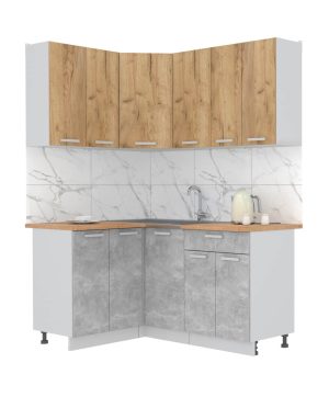 ГОТОВАЯ КУХНЯ ЛАЙТ 1,2X1,6 (ДУБ ЗОЛОТОЙ/ БЕТОН)