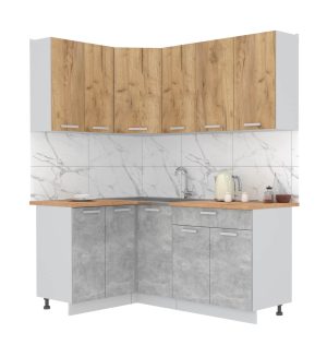 ГОТОВАЯ КУХНЯ ЛАЙТ 1,2X1,8 (ДУБ ЗОЛОТОЙ/ БЕТОН)