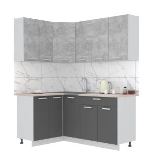 ГОТОВАЯ КУХНЯ ЛАЙТ 1,2X1,8 (БЕТОН/ АНТРАЦИТ)
