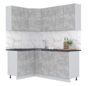 ГОТОВАЯ КУХНЯ ЛАЙТ 1,2X1,9 (БЕТОН/ БЕТОН)