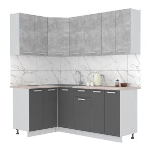 ГОТОВАЯ КУХНЯ ЛАЙТ 1,2X2,0 (БЕТОН/ АНТРАЦИТ)