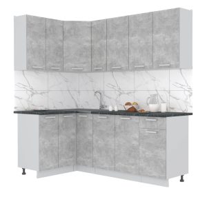 ГОТОВАЯ КУХНЯ ЛАЙТ 1,2X2,1 (БЕТОН/ БЕТОН)