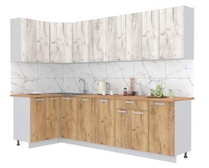 ГОТОВАЯ КУХНЯ ЛАЙТ 1,2X2,8 (ДУБ БЕЛЫЙ/ ДУБ ЗОЛОТОЙ)