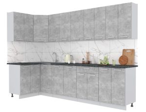 ГОТОВАЯ КУХНЯ ЛАЙТ 1,2X3,0 (БЕТОН/ БЕТОН)