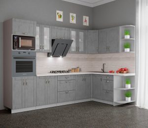 ГОТОВАЯ КУХНЯ КРАФТ 1,68Х3,0 (ДУБ СЕРЫЙ/ ДУБ СЕРЫЙ)